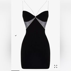 heiress Beverly Hills Black Diamante Strap Cutout Mini Dress